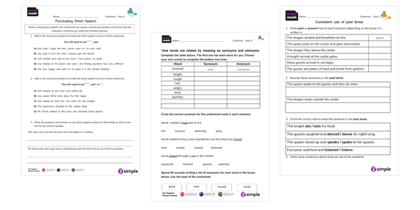 Grammar Worksheets no background