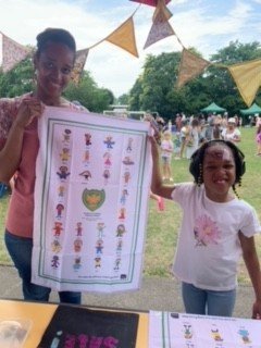 Tea towel created usinf fundraising studio