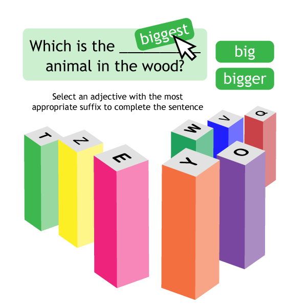 An image representing the spelling games from Purple Mash by 2Simple Ltd