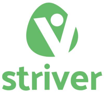 striver logo with name stacked