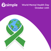 An image showing the Earth wrapped in a green ribbon to represent World Mental Health Day by 2Simple Ltd.png